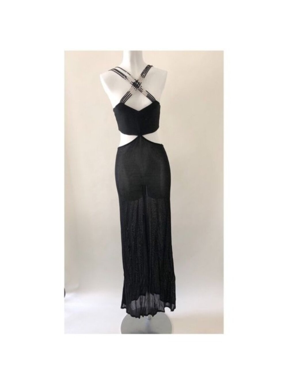 WR 9000 black swim coverup (F305)